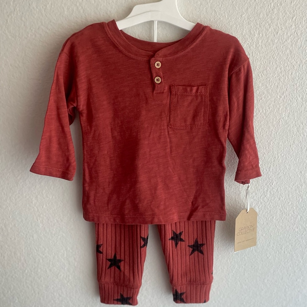 NWT Grayson Collective 2 Piece Set with Stars